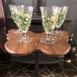 Butterfly Water Goblets/Wine Glasses