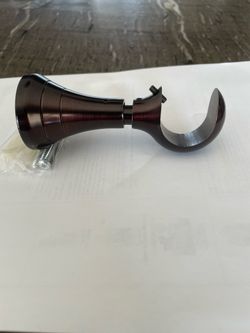 Designer curtain rod holders