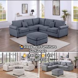🙋‍♂️ Sectionals 👉 Furniture Queen Bedroom, Dining Table Sets Avail 