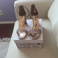 Herstyle Rose Gold glitter Heels 8.5