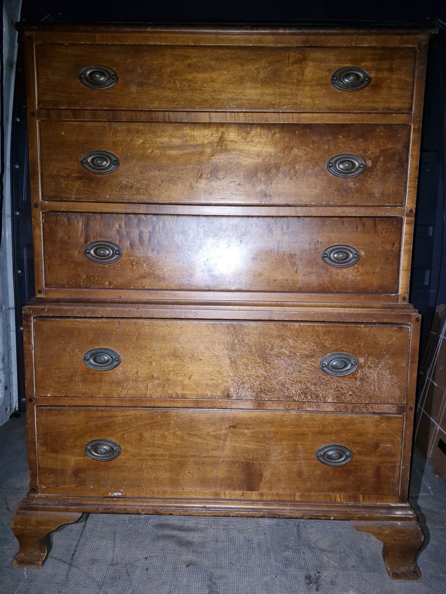 Antique wood solid dresser