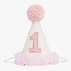 1st Birthday Party Hat, Highchair Banner And Beary First Birthday Backdrop 