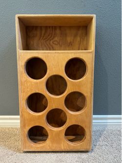 Solid Wood Wine Rack Organizer