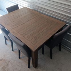 Solid Wood Table And Chairs
