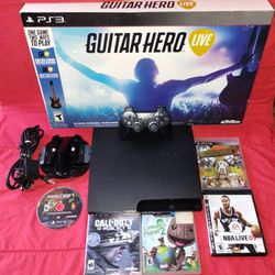 Sony Playstation 3 with Guitar Hero 