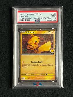 Pikachu PSA 9 Pokémon Day 2026 Collection #051/162