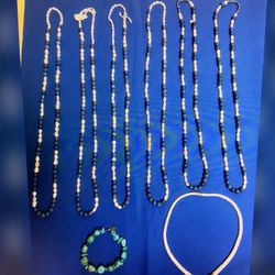 Blue Lapis  And Shells For Making  Jewery