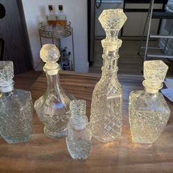 Five Different Size Decanters