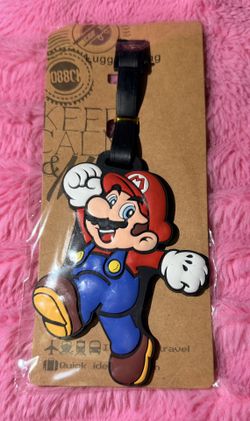 Super Mario Luggage Tag Backpack ID Suitcase Travel