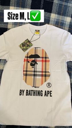 White Burberry Bape Shirt