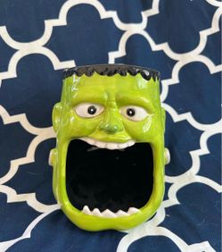 Frankenstein Ceramic Halloween Candy Bowl