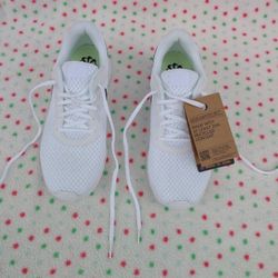 Nike Mens Sz8 Tanjun White/Barely Volt-Black Sneakers Shoes, DJ6258-100