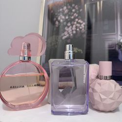 Ariana Grande Perfume Bundle – Cloud Pink, God Is a Woman & Thank U, Next – Mostly Full