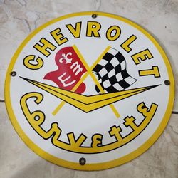 Vintage Corvette Sign