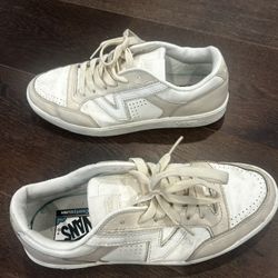 Vans Low-Top Beige Sneakers (Retro Style) Description: Mens Size 9.5 