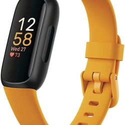 Fitbit Inspire 3 Health &-Fitness-Tracker with Stress Management, Workout Intensity, Sleep Tracking, 24/7 Heart Rate and more, Morning Glow/Black, One