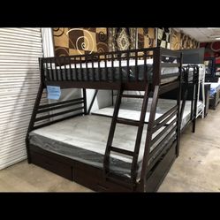 Last One Firm Price Néw New $599 Bunk Bed With Matress And Draws 
