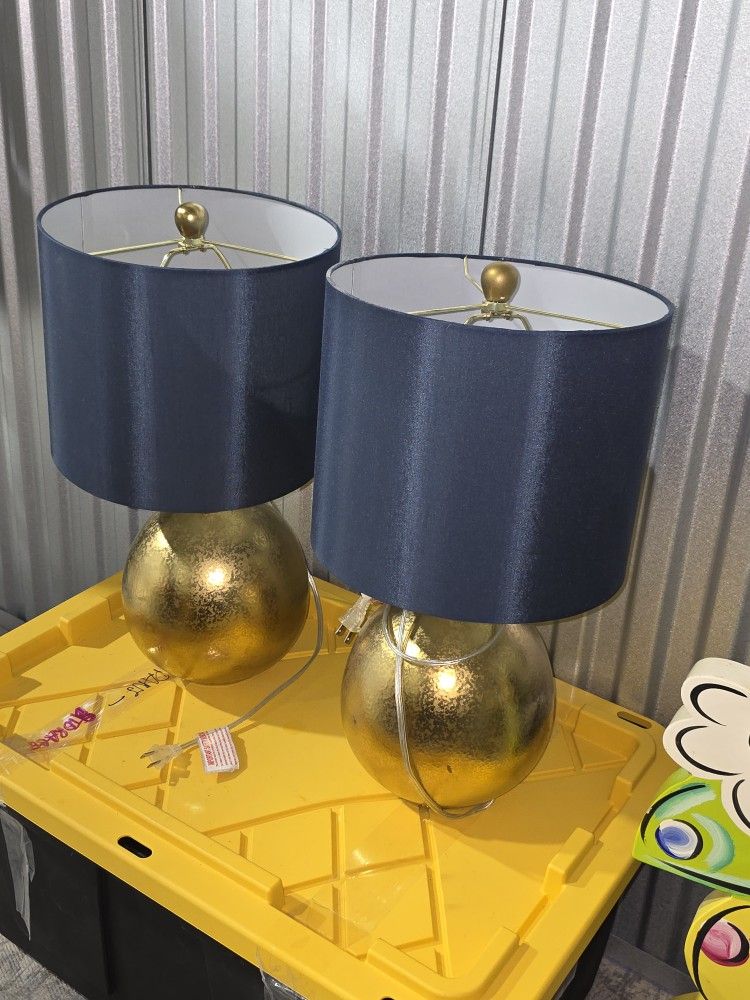ZuHaus Gold & Blue Accent Lamps