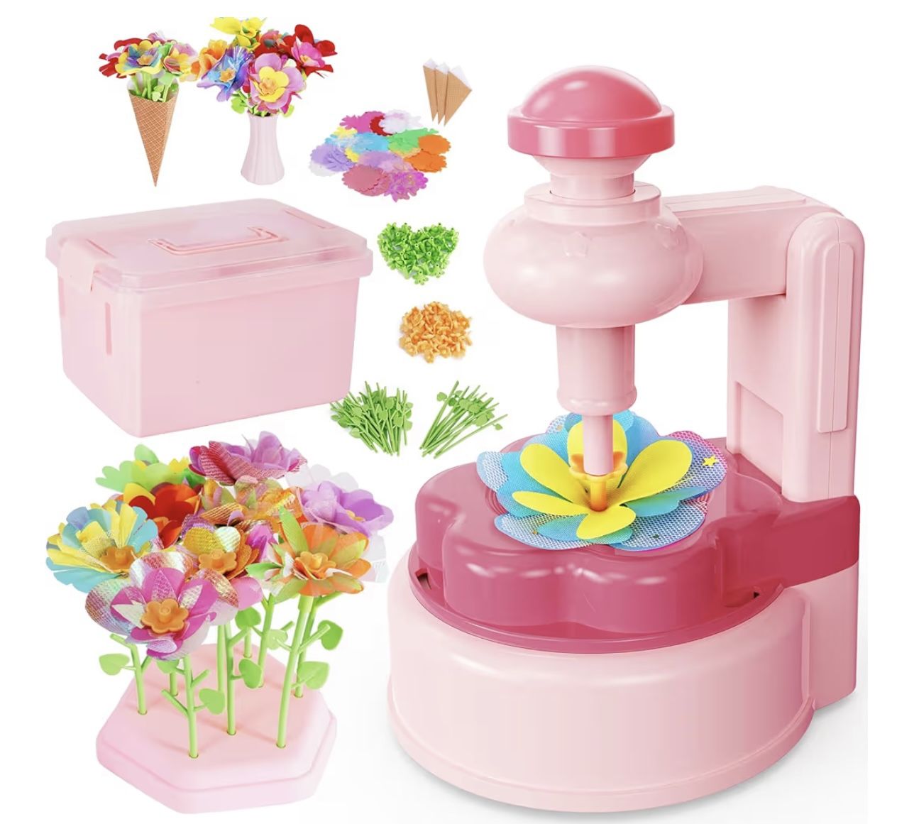 Brand New DIY-Crafts for Kids-Toys for Ages 4-13-Arts and Crafts for Kids-Develop Children's Critical Thinking Skills-Girls-Gifts-Fabric Flower Bouque