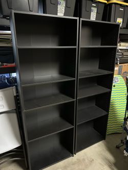 Black shelves
