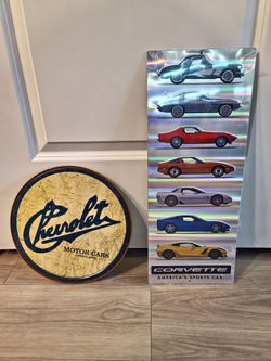Chevy Corvette signs
