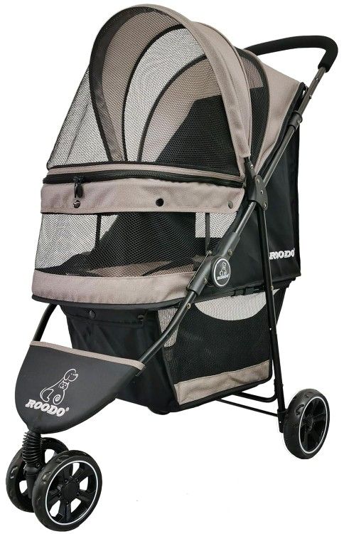 ROODO Escort 3 Wheel Dog Cat Pet Stroller for Small/Medium Dogs Cats