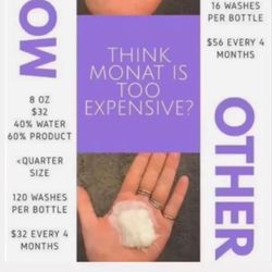 Monat hair growth vegan products