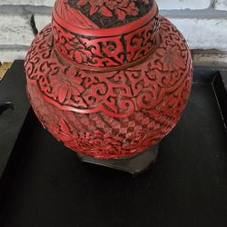 Asian Carved Jar
