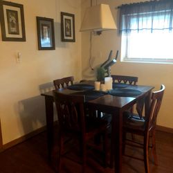 Tall Wooden dining room table set