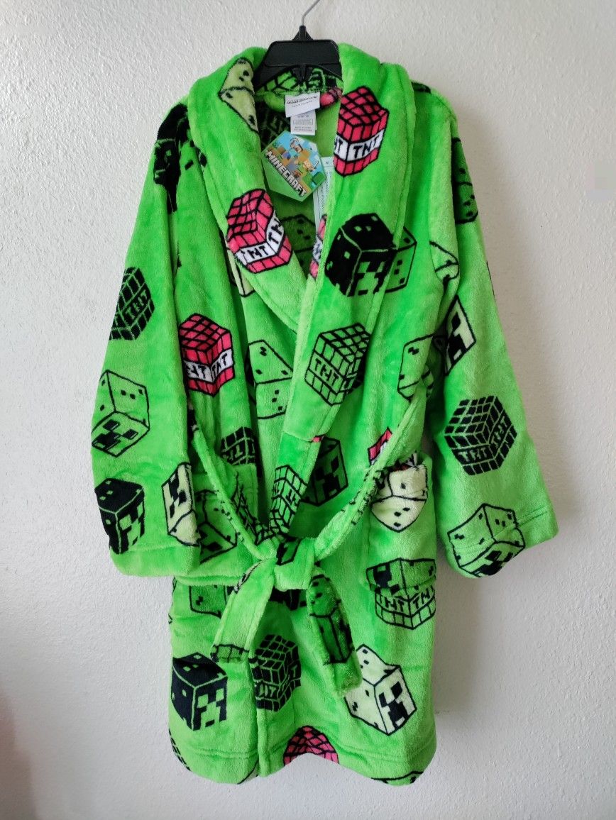 Minecraft Robe Kids Size 10 New