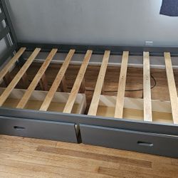 Twin Bed Frame With Drawers