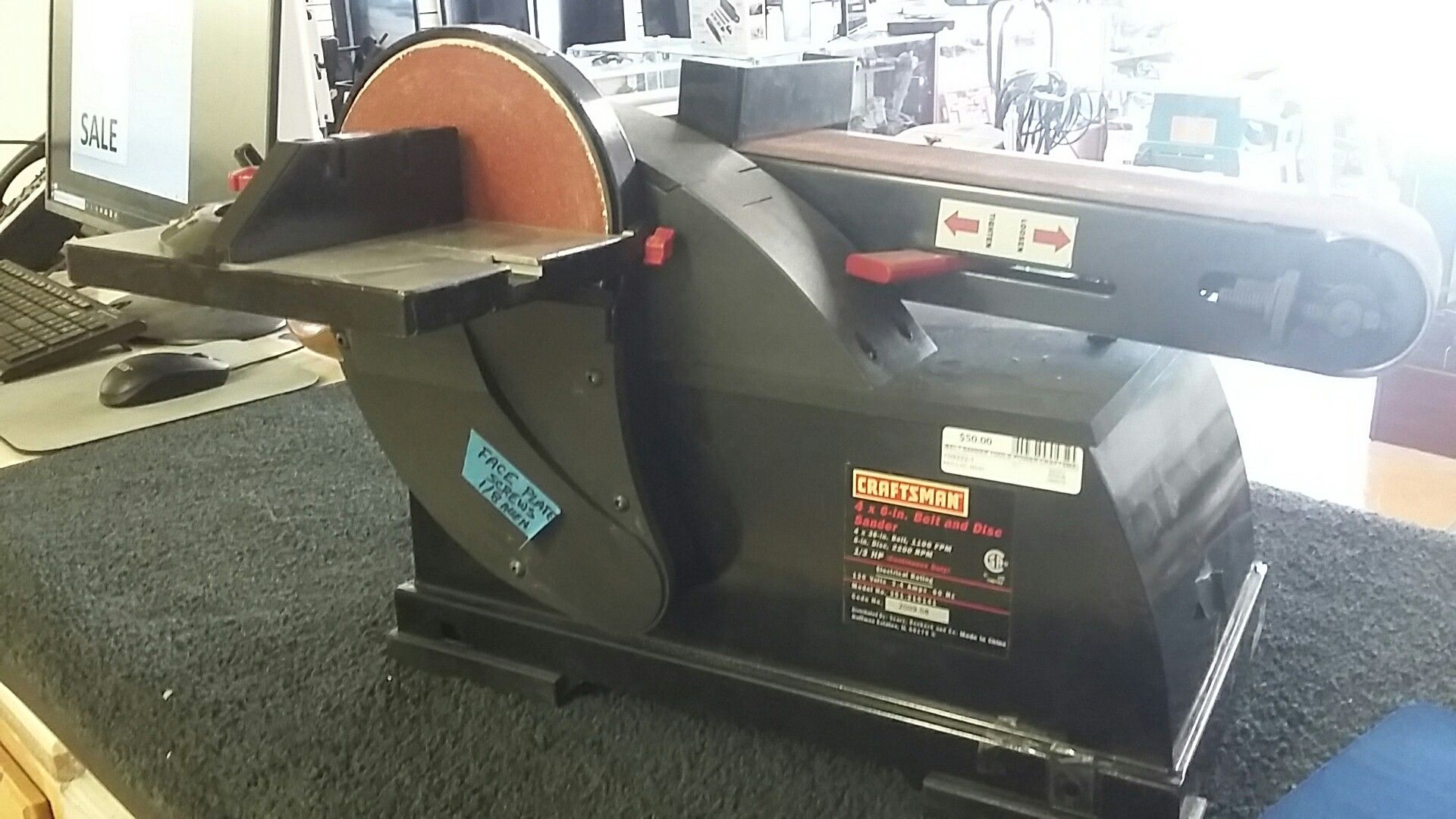 Craftsman 4x6 belt cheap and disc sander