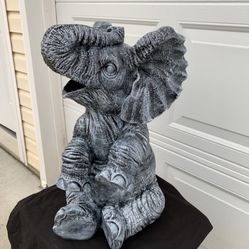 Large Sitting Elephant Statue 