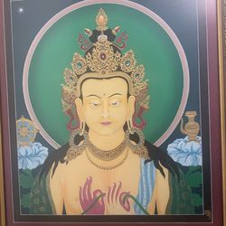 Framed picture of Buddhist art