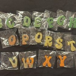 Random - Multi Color Keychain Letters 