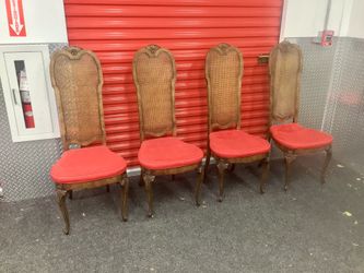 Four Wood Dining Chairs - Will Deliver