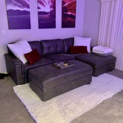 Sectional Couch With Ottoman - $650 OBO 