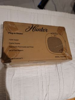 Hunter Plug-in Ceramic Space Heater (Model 73028-WH)