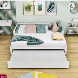 MARCO PARA CAMA NUEVO DE MADERA  TWIN SZ SE HACE KING SZ CON TRUNDLE ABAJO TWIN SZ ES 3 EN 1