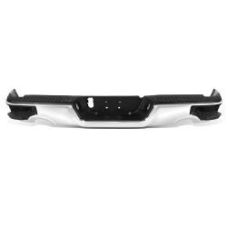 09-18 DODGE RAM 1500 REAR STEP BUMPER COMPATIBLE WITHOUT SENSOR HOLE,WITH DUAL EXHAUST CUTOUTS