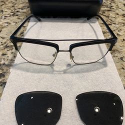 Men’s Sunglasses W/ Arched Metal Accent & Around The Edge, Pop Sunglasses Lenses In Or Your Prescription Lenses Put In Saving On Frame Cost