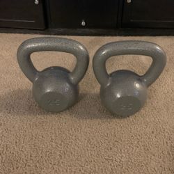 Two 25 Lbs Kettlebells