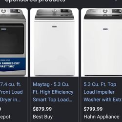 Maytag Extra Power Washer And Electric Dryer Set 