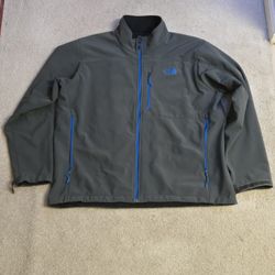 North Face Apex Bionic Soft Shell Jacket Men's XXL Charcoal Blue