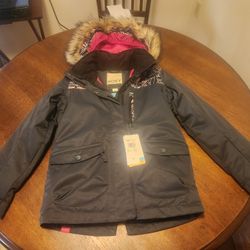 ROXY Dry Flight technology youth winter coat with detachable hood/upper design 