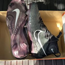 Nike Alpha Huarache NXT 'Black Dark Smoke Grey' men’s size 10 metal baseball cleats