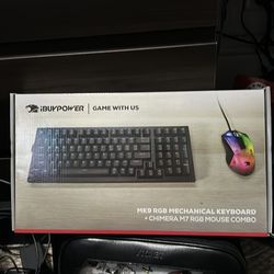 New Ibuypower mk9 rgb mechanical keyboard and chimera m7 mouse combo