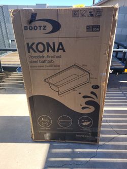 Kohna  54" Porcelain Finished Steel Tub (54"L×30"Wx15.25"D)