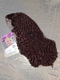 Human hair long wig with wig cap new