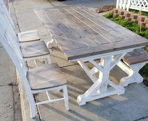 Handmade farmhouse tables (custom paint/stain and size)